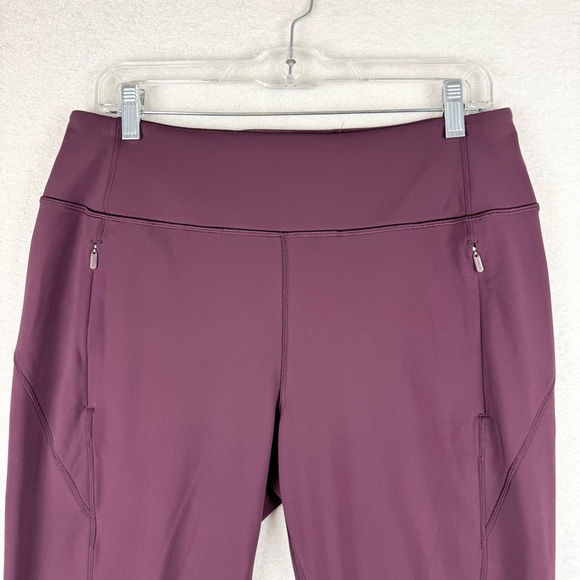 Athleta Rainier Mid Rise Soft Lined Jogger Spiced Cabernet M Athleisure Outdoor - Picture 7 of 16